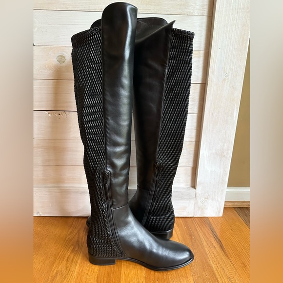 Stuart Weitzman size 8.5 ALLGOOD Black Nappa Over the Knee Boots, EUC-worn once - Picture 7 of 11